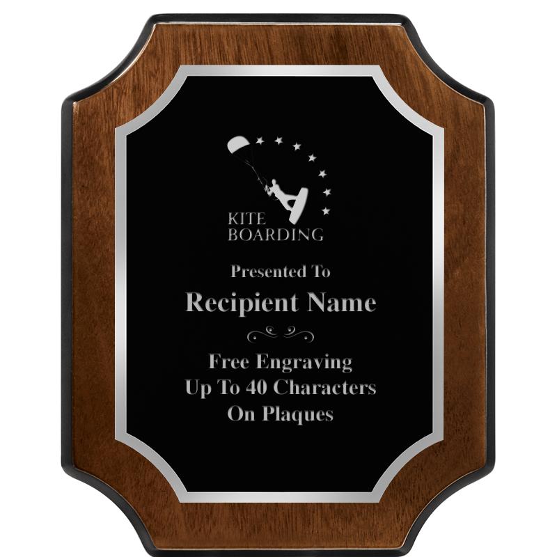 8X10 WALNUT FNSH SCALLOP SV PL