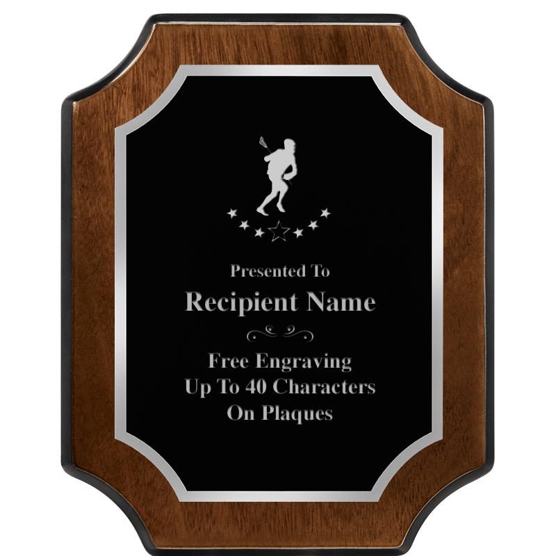 8X10 WALNUT FNSH SCALLOP SV PL