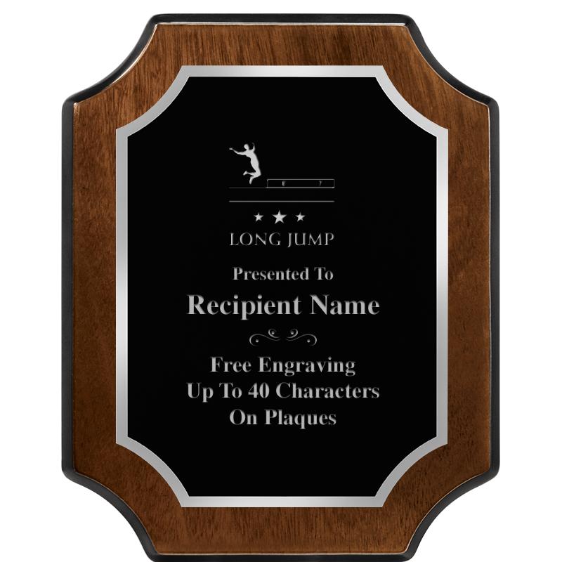 8X10 WALNUT FNSH SCALLOP SV PL