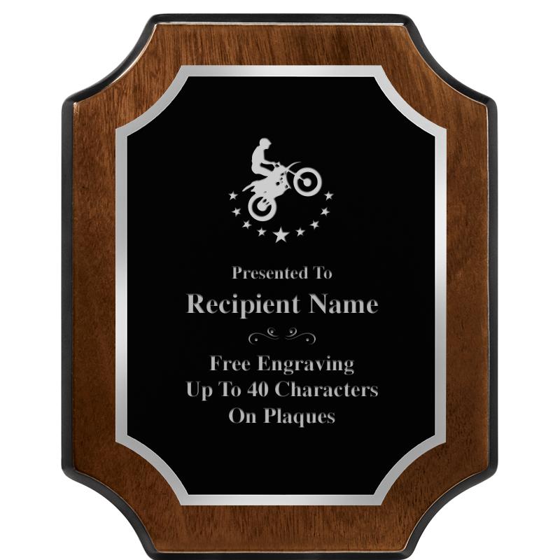 8X10 WALNUT FNSH SCALLOP SV PL