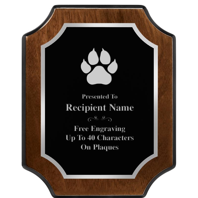 8X10 WALNUT FNSH SCALLOP SV PL