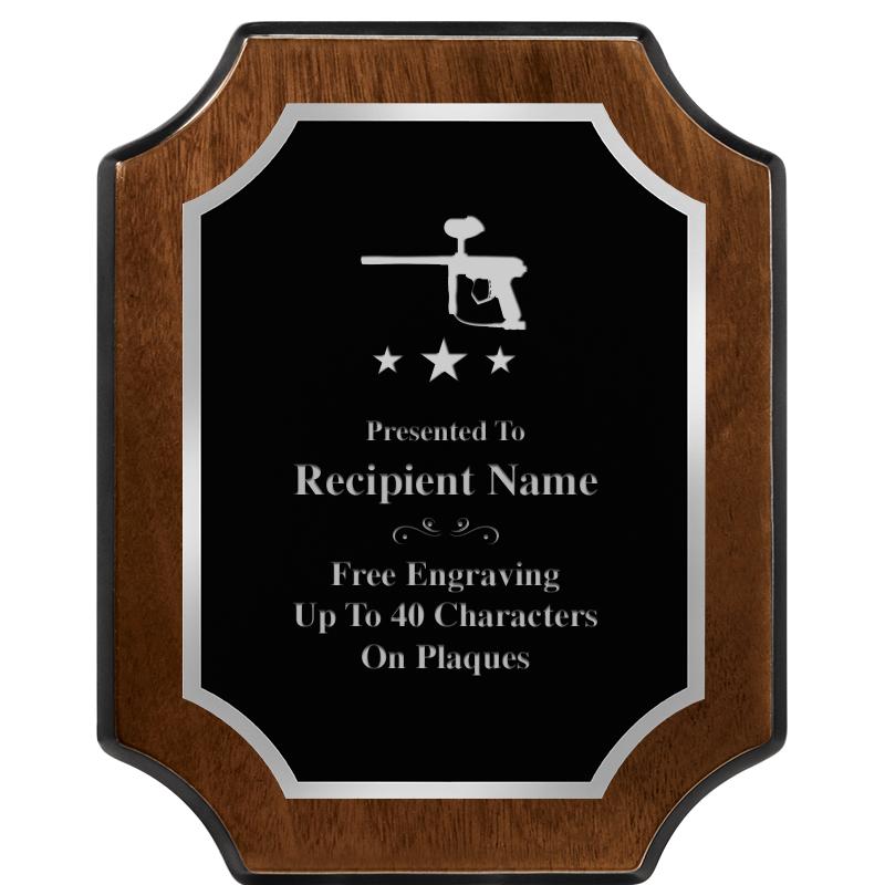 8X10 WALNUT FNSH SCALLOP SV PL