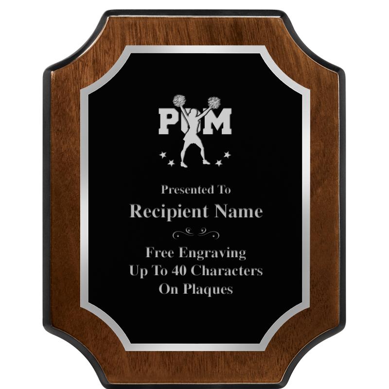 8X10 WALNUT FNSH SCALLOP SV PL