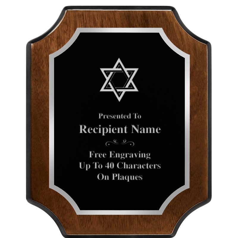 8X10 WALNUT FNSH SCALLOP SV PL