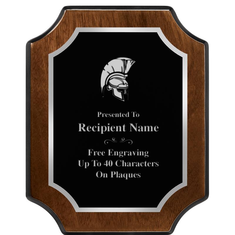 8X10 WALNUT FNSH SCALLOP SV PL