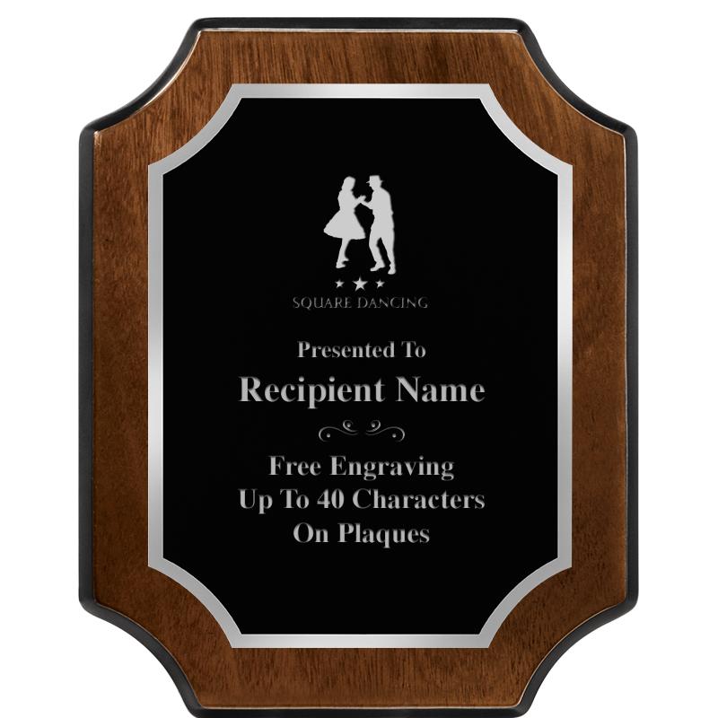 8X10 WALNUT FNSH SCALLOP SV PL