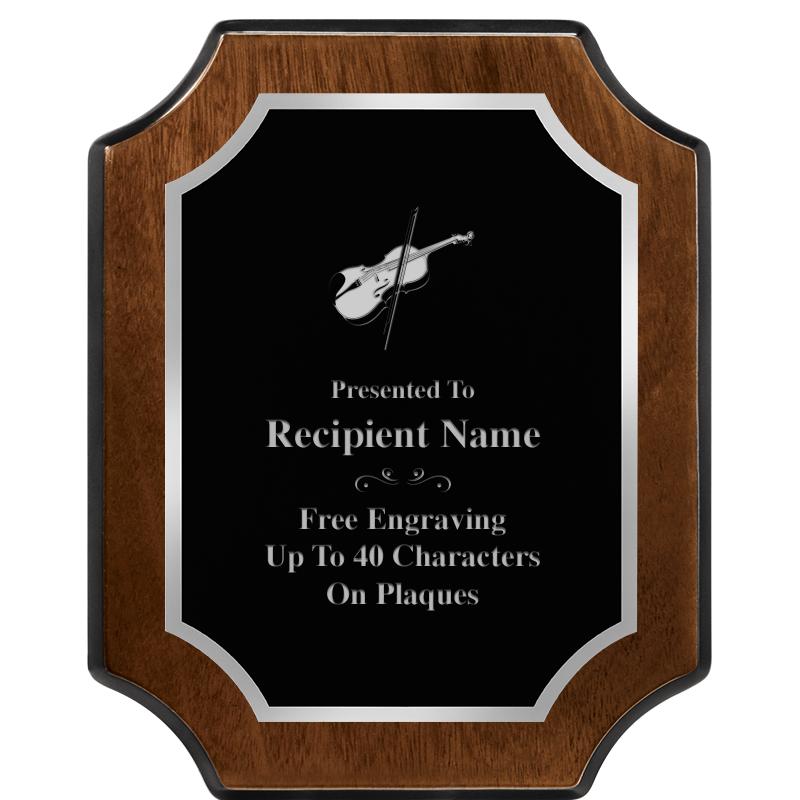 8X10 WALNUT FNSH SCALLOP SV PL