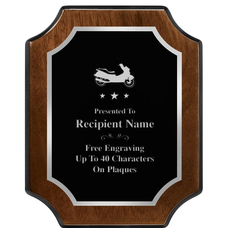 8X10 WALNUT FNSH SCALLOP SV PL