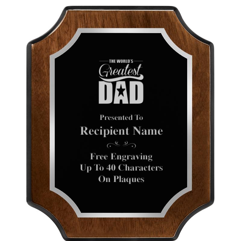 8X10 WALNUT FNSH SCALLOP SV PL