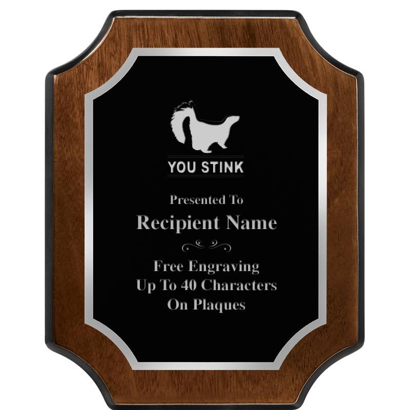 8X10 WALNUT FNSH SCALLOP SV PL