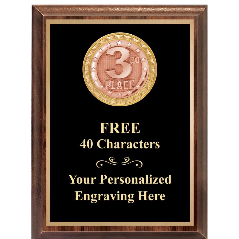 6X8 WOOD EXECUTIVE INSERT PLAQ