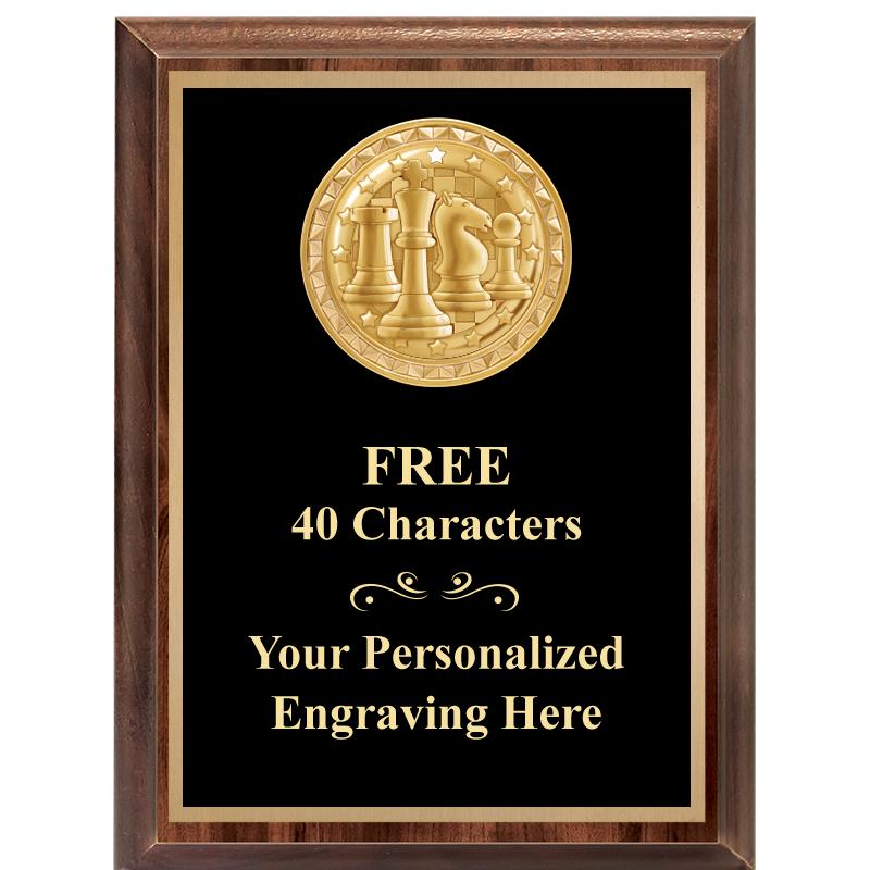 6X8 WOOD EXECUTIVE INSERT PLAQ