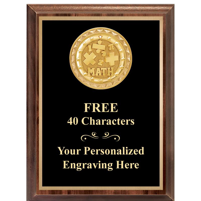 6X8 WOOD EXECUTIVE INSERT PLAQ