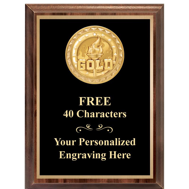 6X8 WOOD EXECUTIVE INSERT PLAQ