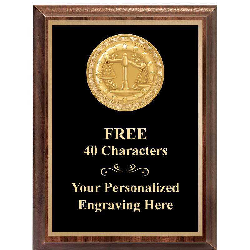 6X8 WOOD EXECUTIVE INSERT PLAQ