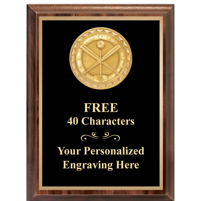 6X8 WOOD EXECUTIVE INSERT PLAQ