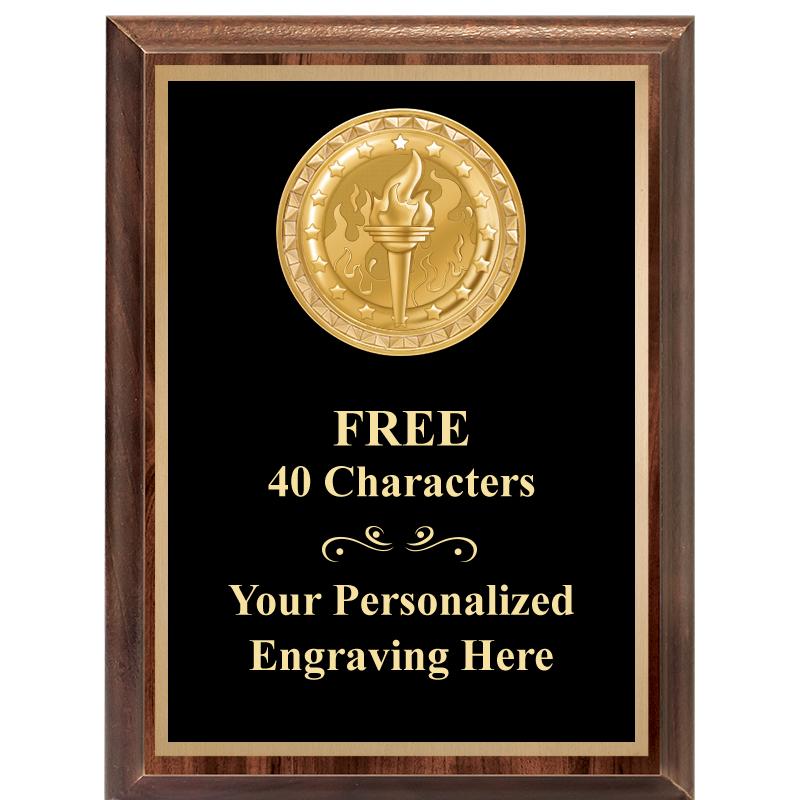 6X8 WOOD EXECUTIVE INSERT PLAQ