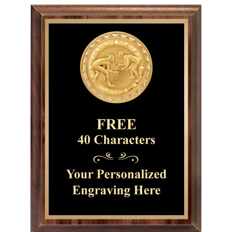 6X8 WOOD EXECUTIVE INSERT PLAQ