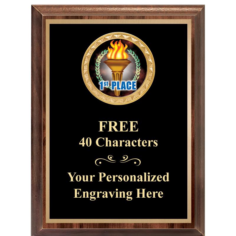 6X8 WOOD EXECUTIVE INSERT PLAQ