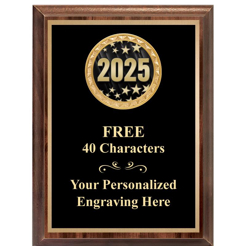 6X8 WOOD EXECUTIVE INSERT PLAQ