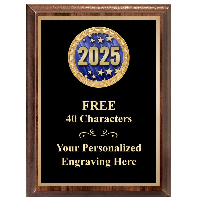 6X8 WOOD EXECUTIVE INSERT PLAQ