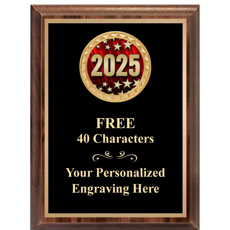 6X8 WOOD EXECUTIVE INSERT PLAQ