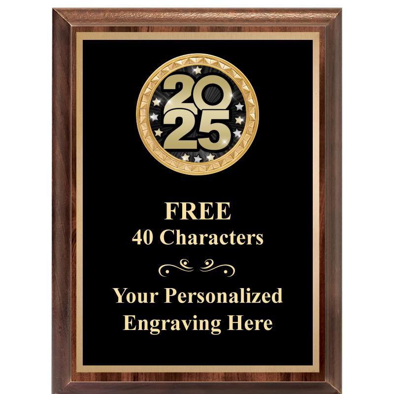 6X8 WOOD EXECUTIVE INSERT PLAQ