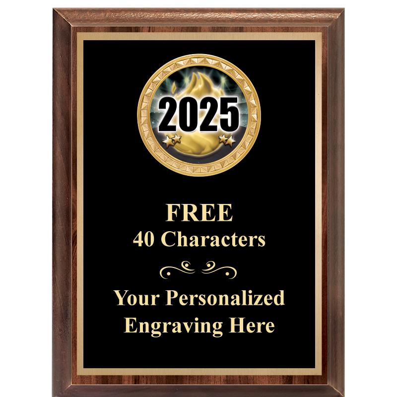 6X8 WOOD EXECUTIVE INSERT PLAQ