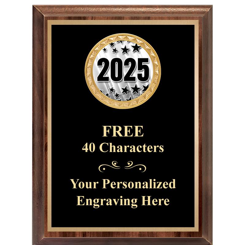 6X8 WOOD EXECUTIVE INSERT PLAQ