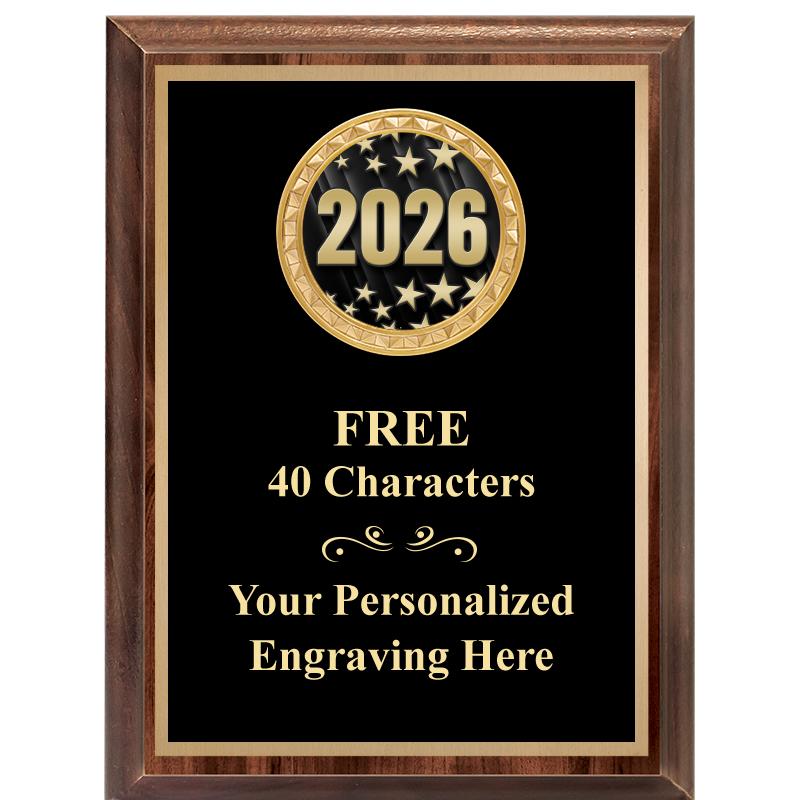 6X8 WOOD EXECUTIVE INSERT PLAQ