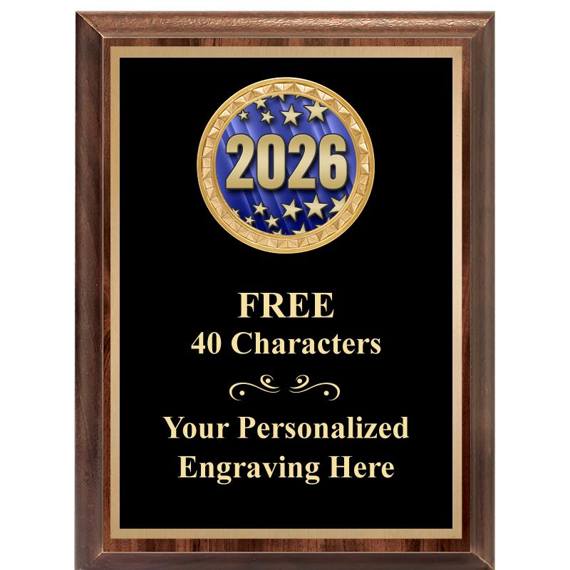 6X8 WOOD EXECUTIVE INSERT PLAQ