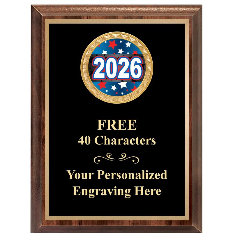 6X8 WOOD EXECUTIVE INSERT PLAQ