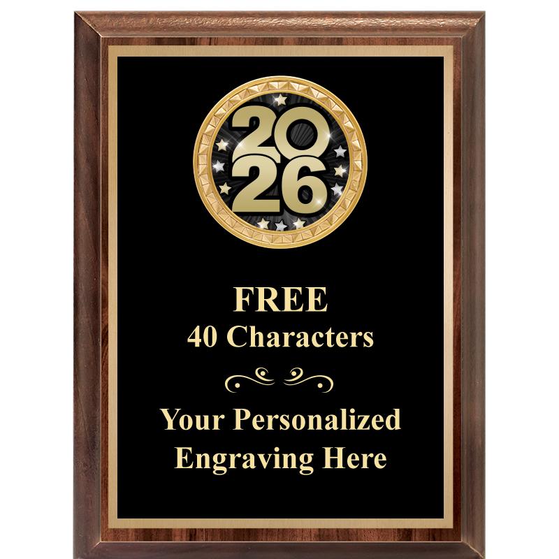 6X8 WOOD EXECUTIVE INSERT PLAQ