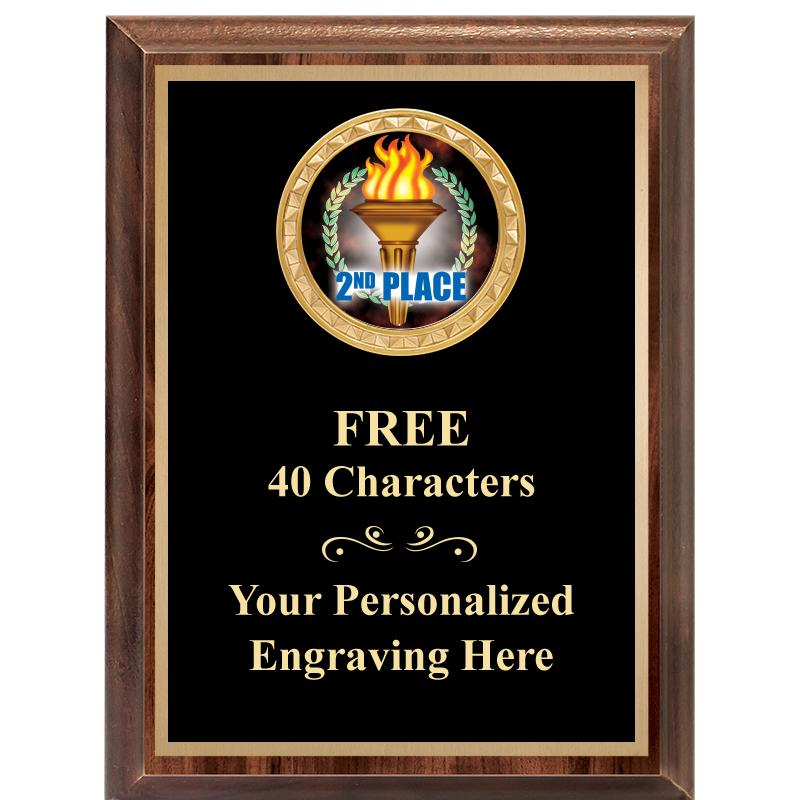 6X8 WOOD EXECUTIVE INSERT PLAQ