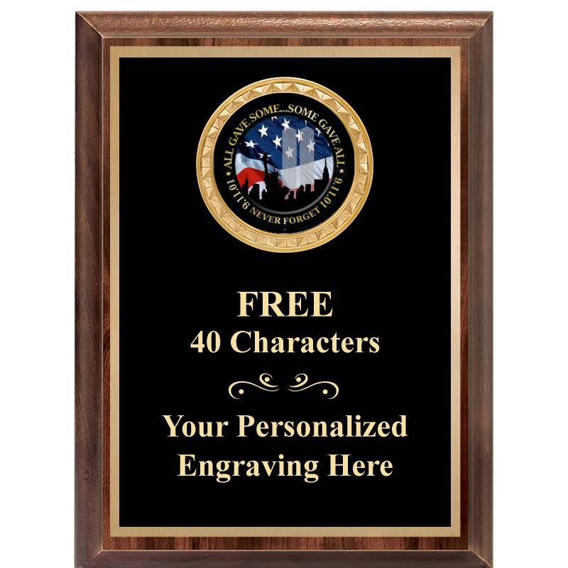 6X8 WOOD EXECUTIVE INSERT PLAQ