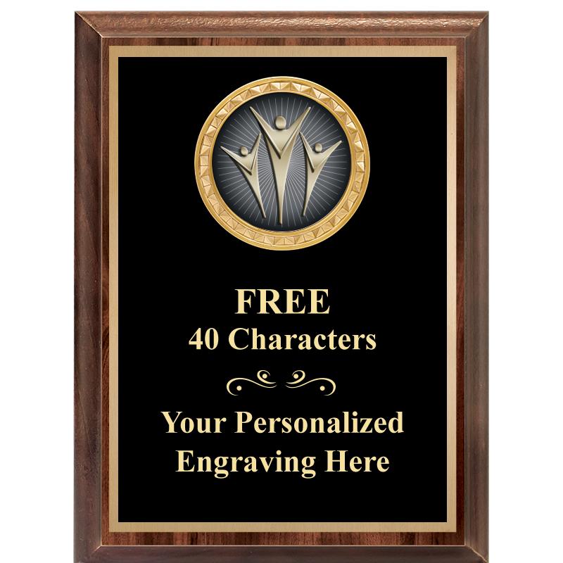 6X8 WOOD EXECUTIVE INSERT PLAQ