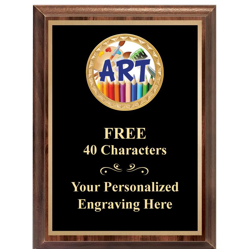 6X8 WOOD EXECUTIVE INSERT PLAQ