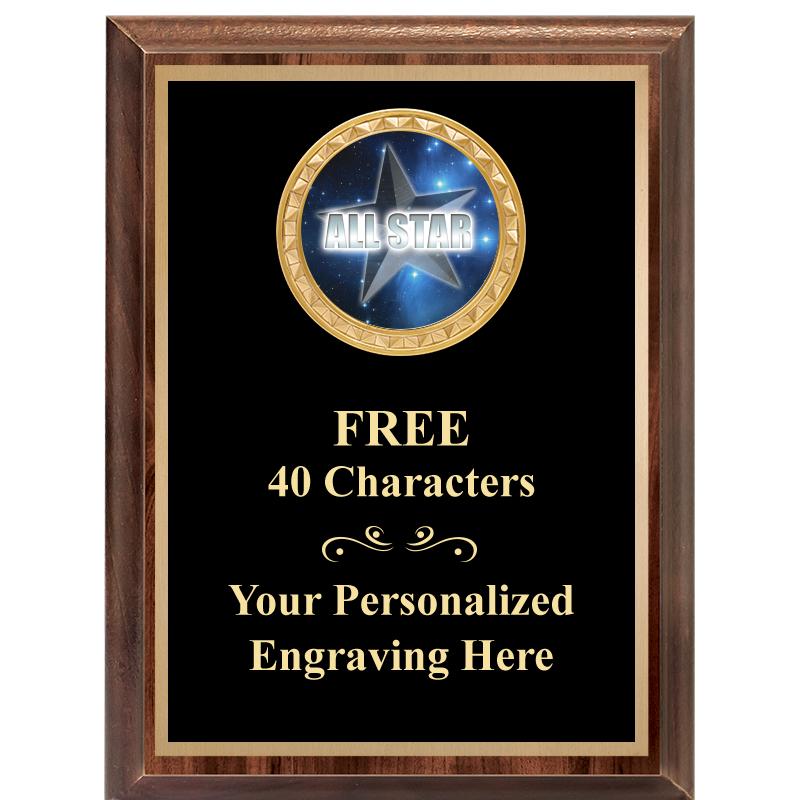 6X8 WOOD EXECUTIVE INSERT PLAQ