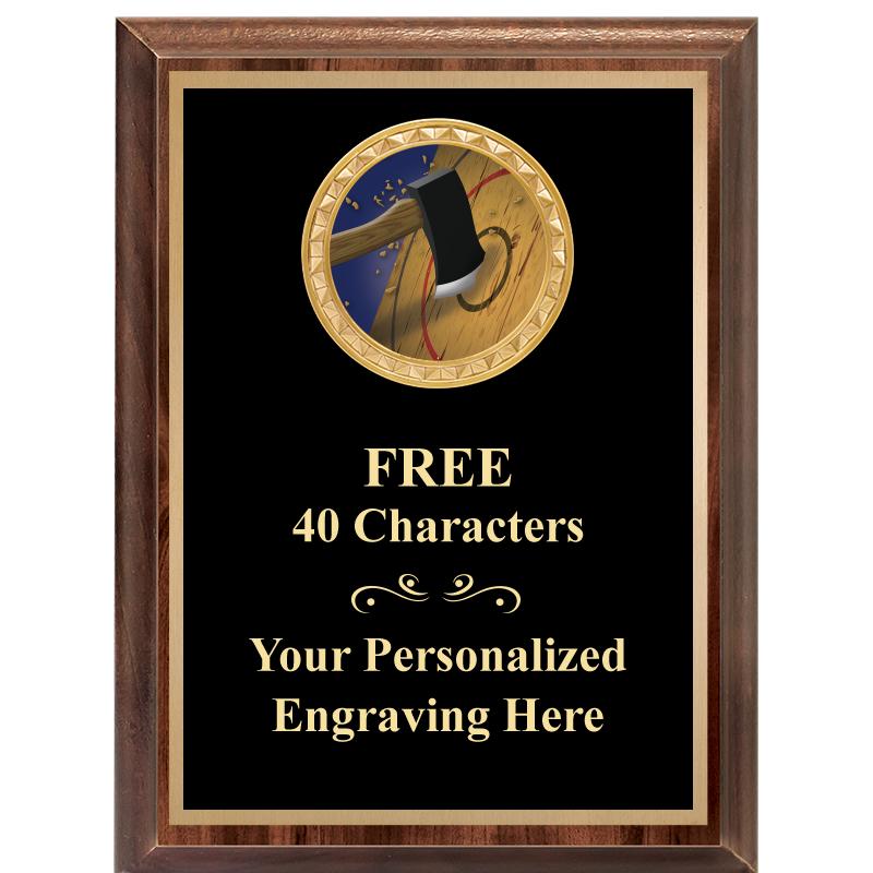 6X8 WOOD EXECUTIVE INSERT PLAQ