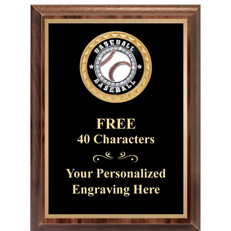 6X8 WOOD EXECUTIVE INSERT PLAQ