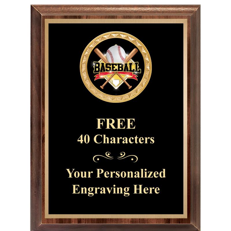 6X8 WOOD EXECUTIVE INSERT PLAQ