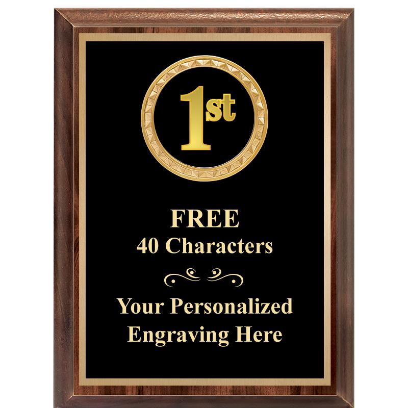 6X8 WOOD EXECUTIVE INSERT PLAQ