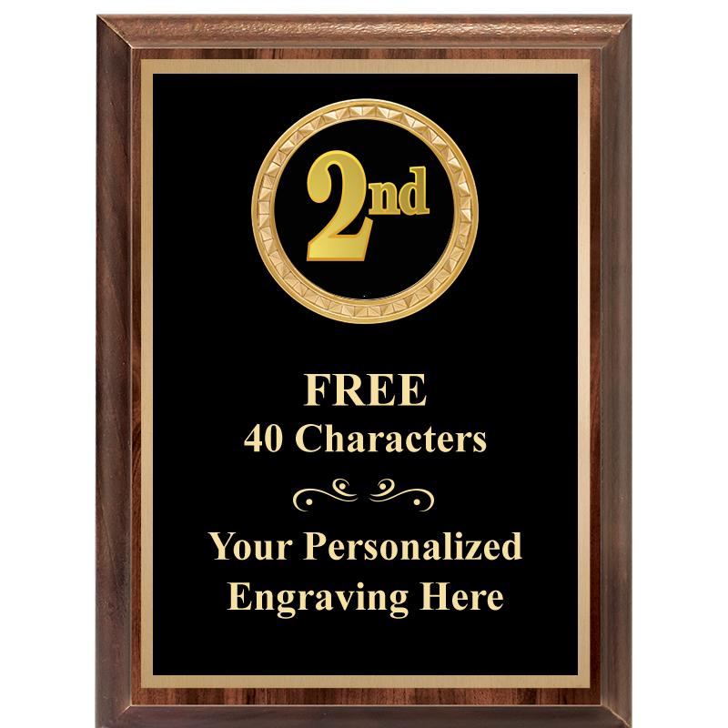 6X8 WOOD EXECUTIVE INSERT PLAQ