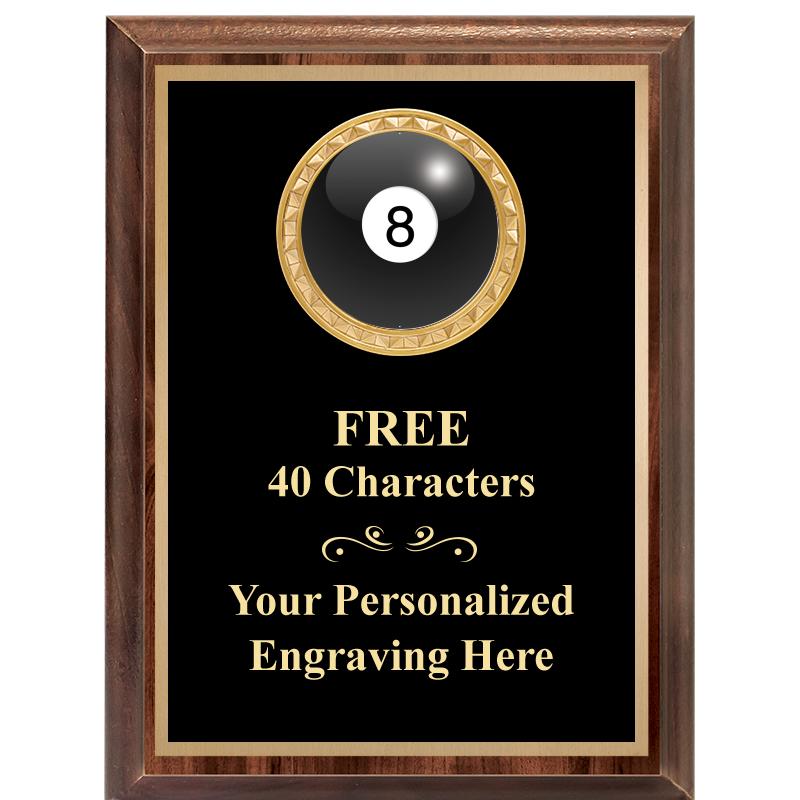 6X8 WOOD EXECUTIVE INSERT PLAQ