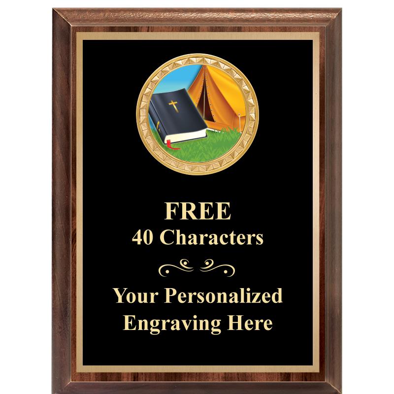 6X8 WOOD EXECUTIVE INSERT PLAQ