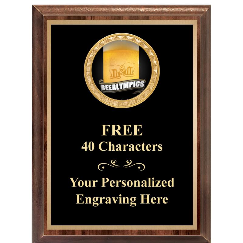 6X8 WOOD EXECUTIVE INSERT PLAQ