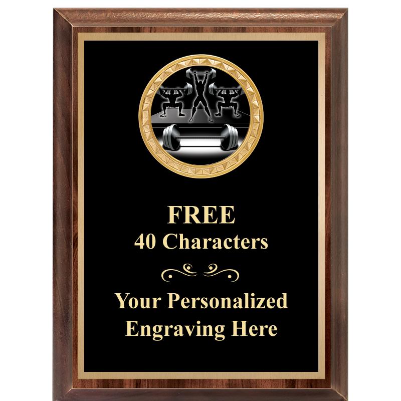 6X8 WOOD EXECUTIVE INSERT PLAQ