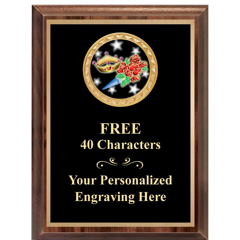 6X8 WOOD EXECUTIVE INSERT PLAQ