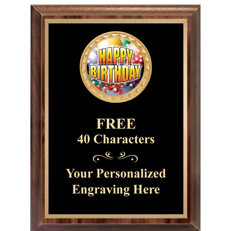 6X8 WOOD EXECUTIVE INSERT PLAQ