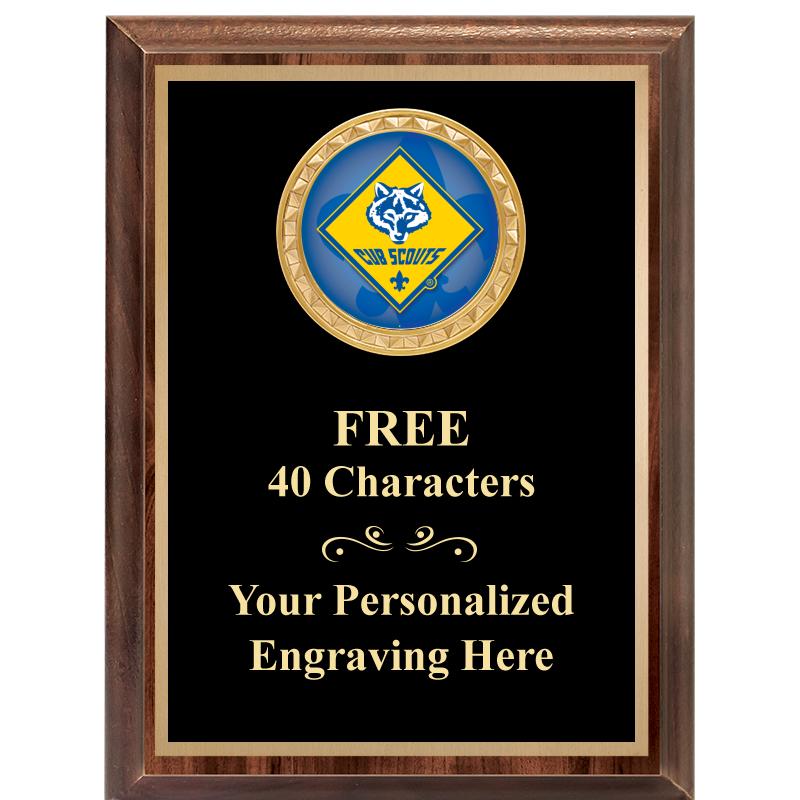 6X8 WOOD EXECUTIVE INSERT PLAQ